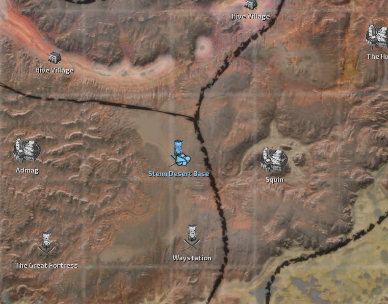 Stenn Desert Base Location